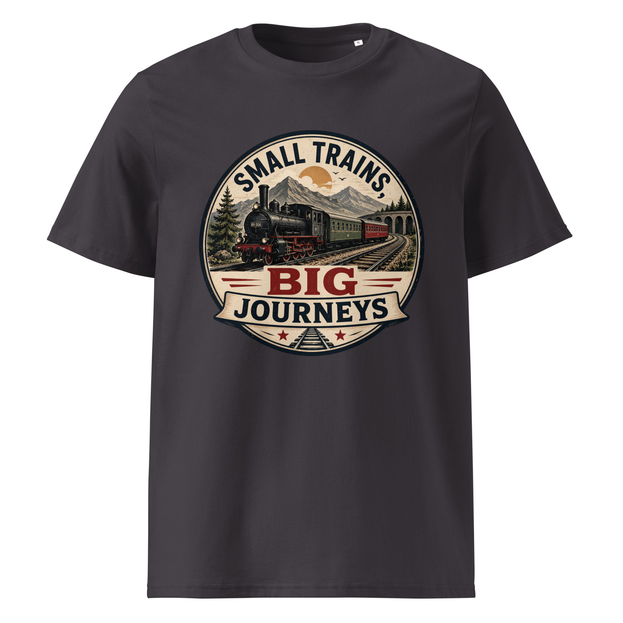 Unisex Organic Cotton T-Shirt Small Trains