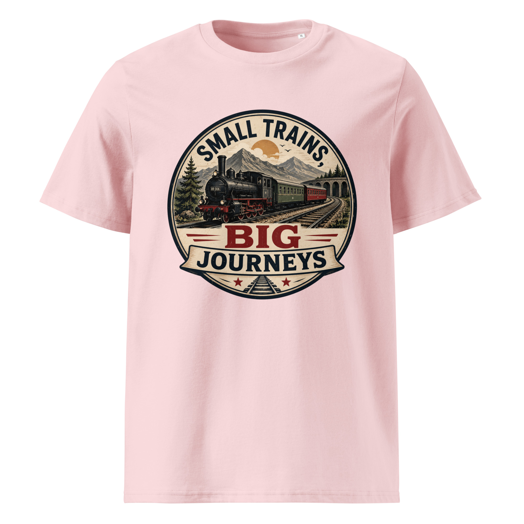 Unisex Organic Cotton T-Shirt Small Trains - Image 13