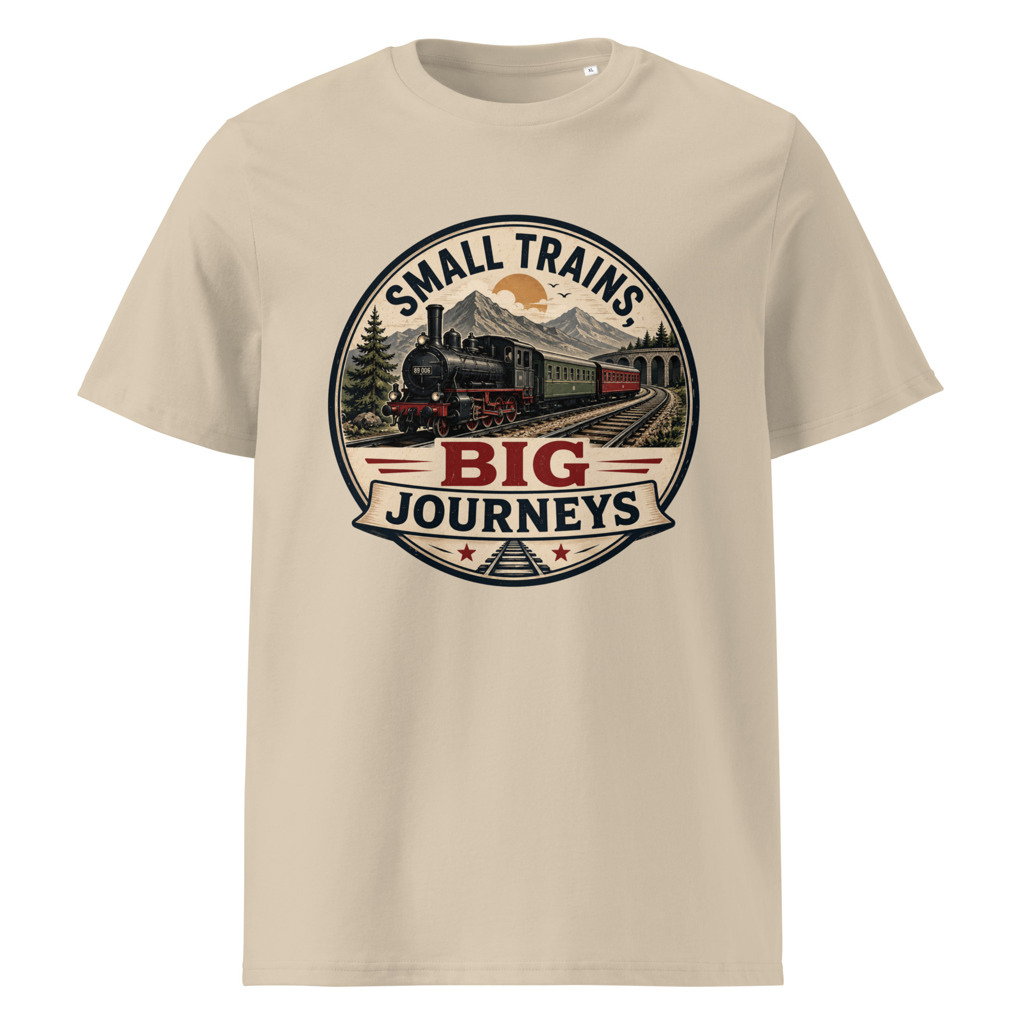 Unisex Organic Cotton T-Shirt Small Trains - Image 10