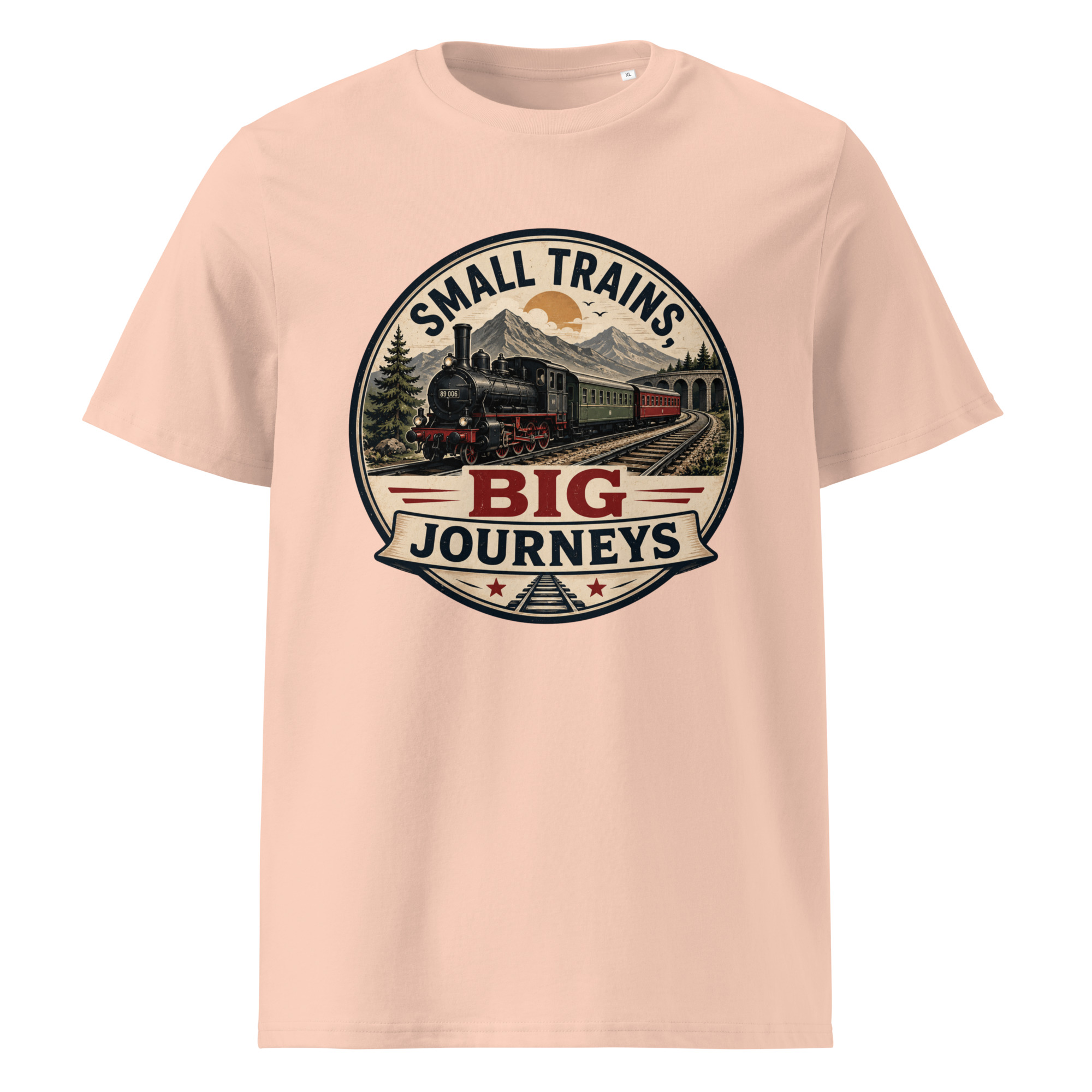 Unisex Organic Cotton T-Shirt Small Trains - Image 11