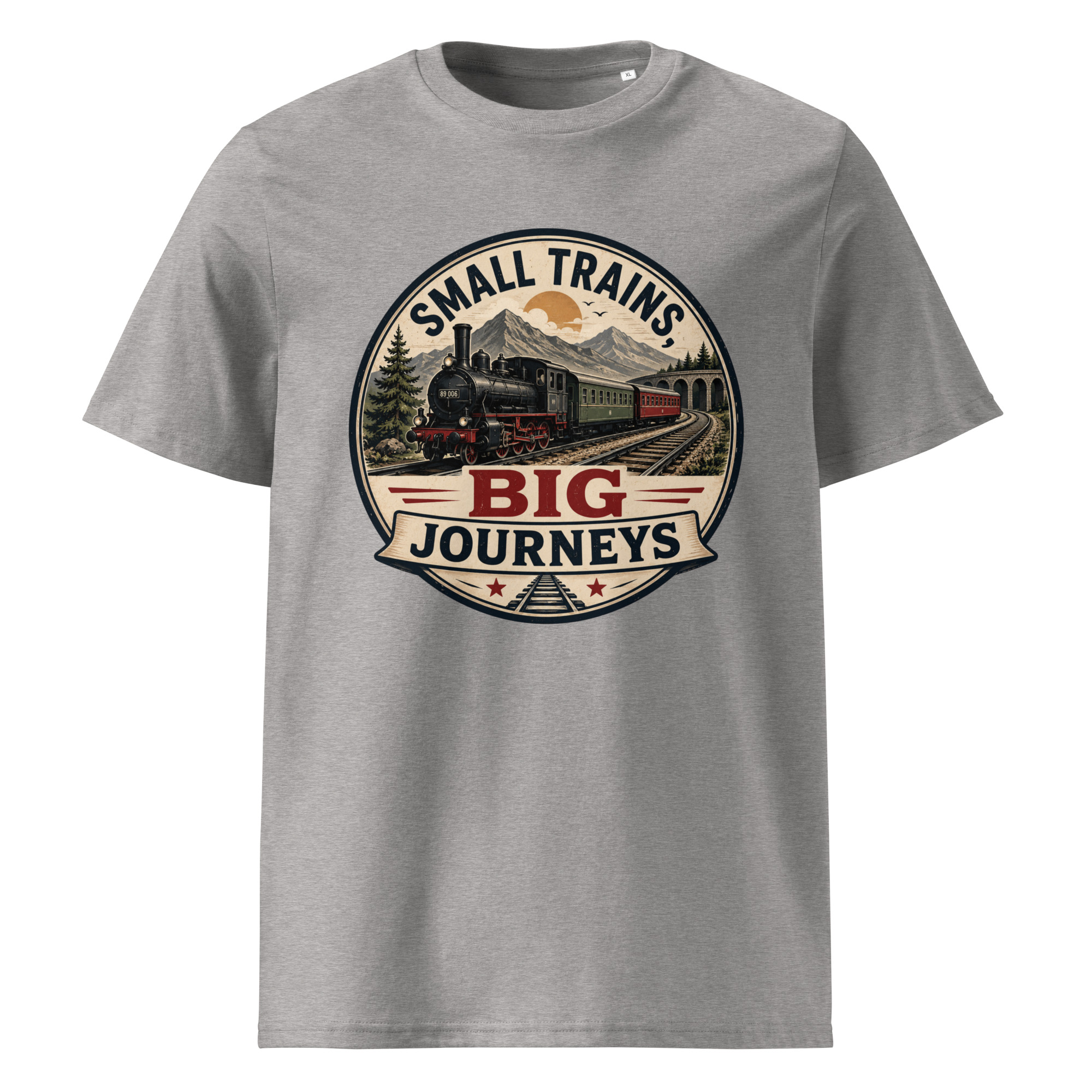 Unisex Organic Cotton T-Shirt Small Trains - Image 9