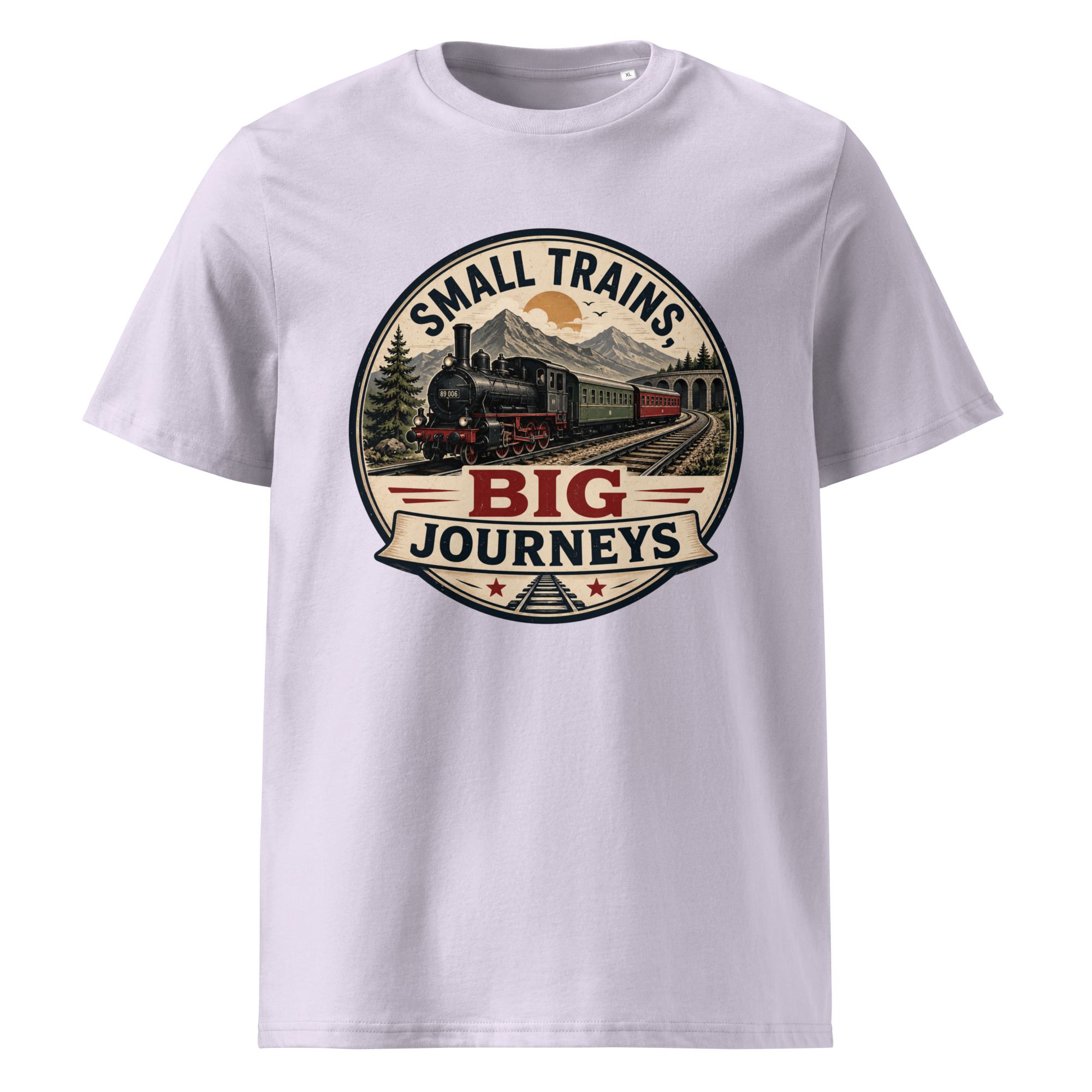 Unisex Organic Cotton T-Shirt Small Trains - Image 12