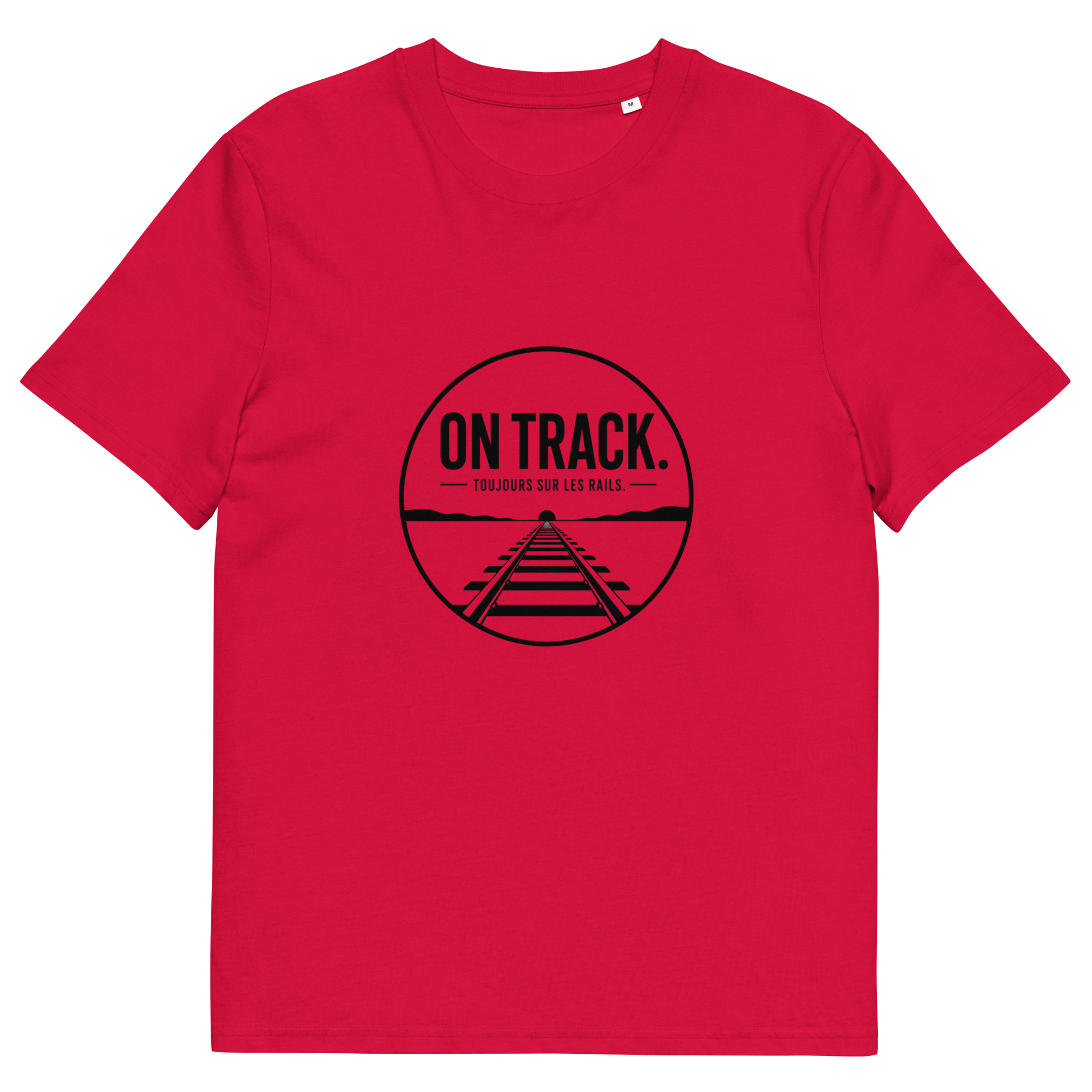 Unisex Organic Cotton T-Shirt On Track - Image 8