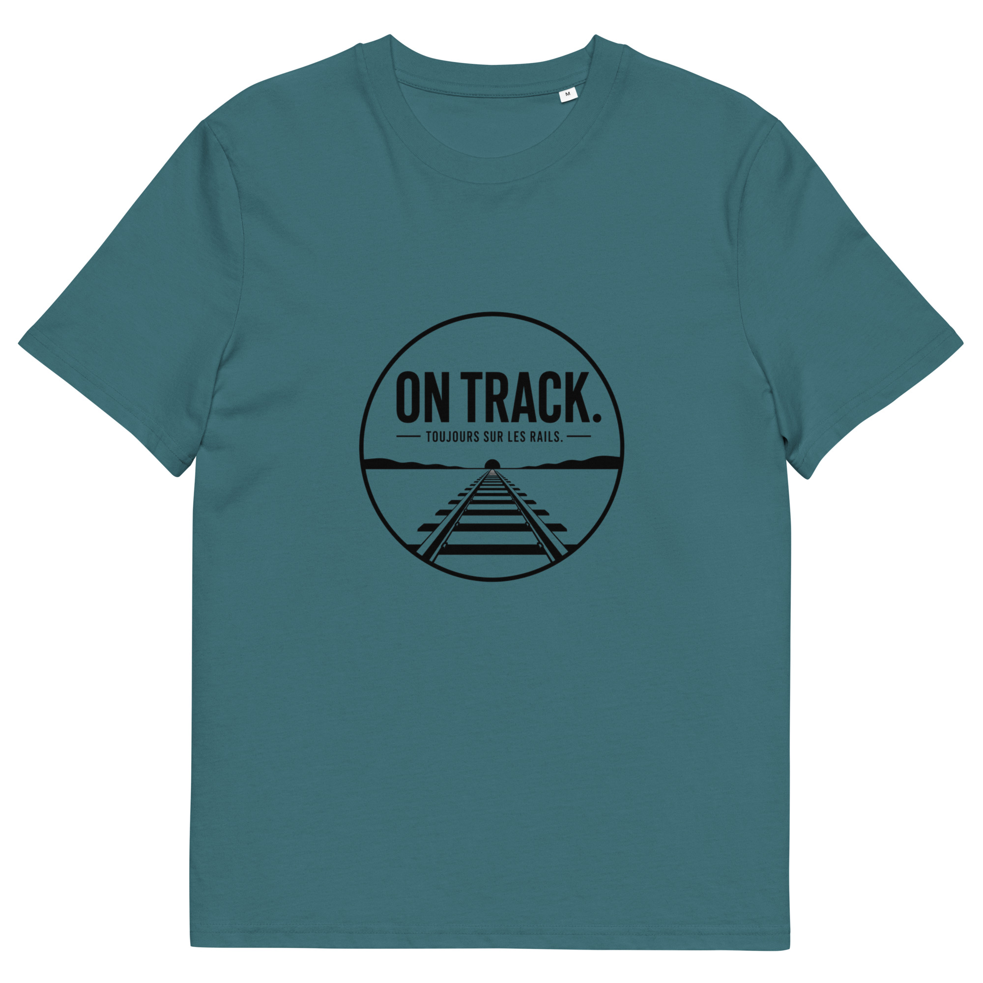 Unisex Organic Cotton T-Shirt On Track - Image 7